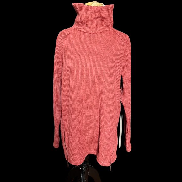 L.L. Bean Signature Waffle Weave Cowl Neck Sweater S - Picture 3 of 3